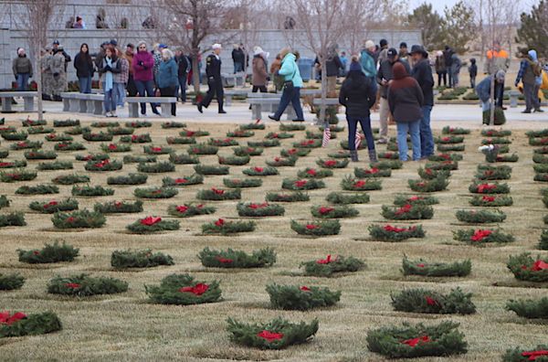More than 8,000 wreaths were placed in 2022 at the Northern Nevada Veterans Memorial Cemetery.