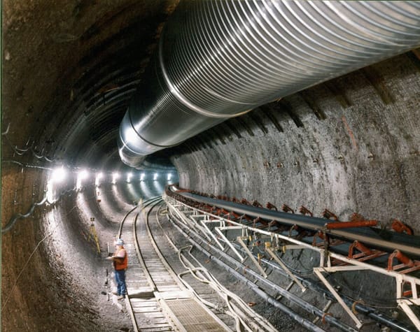 The underground Exploratory Studies Facility at Yucca Mountain in Nevada built by the Department of Energy to determine wheth