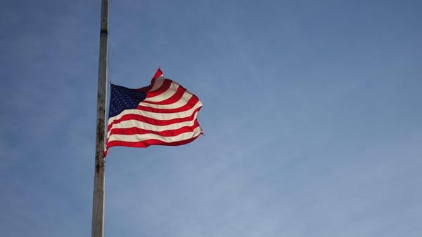 U.S. Flag at half-staff.