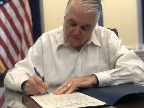 Nevada Gov. Steve Sisolak signs a proclamation declaring racism a public health issue in Nevada.