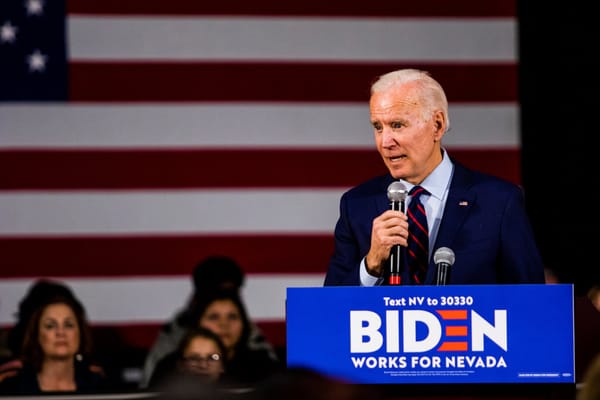 Joe Biden campaigning in Reno, Nevada. Image: Ty O'Neil / This Is Reno.