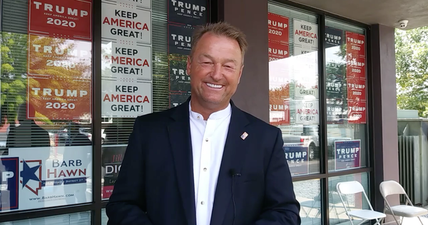 Dean Heller at a campaign event on Aug. 26, 2020.