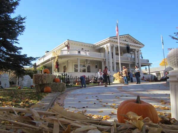 Nevada Governor's Mansion decorated for Halloween.