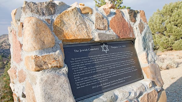 A Jewish memorial at Silver Terrace Cemetery, Virginia City.
