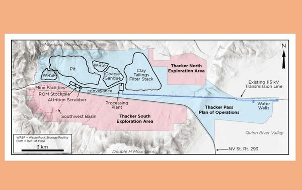 Thacker Pass Tailings Pit Map